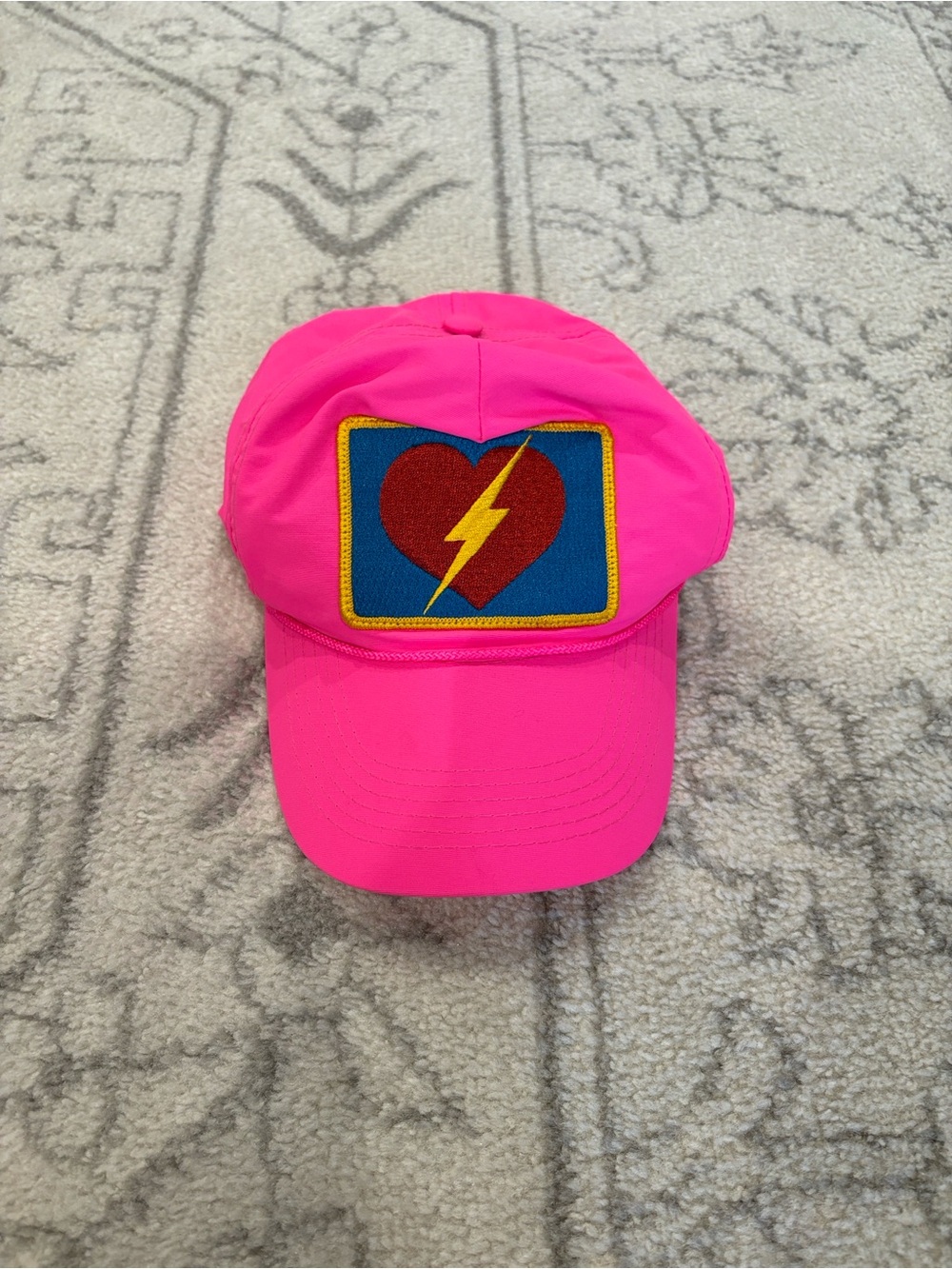 Aviator Nation Vintage Bolt Heart Trucker Hat, OS